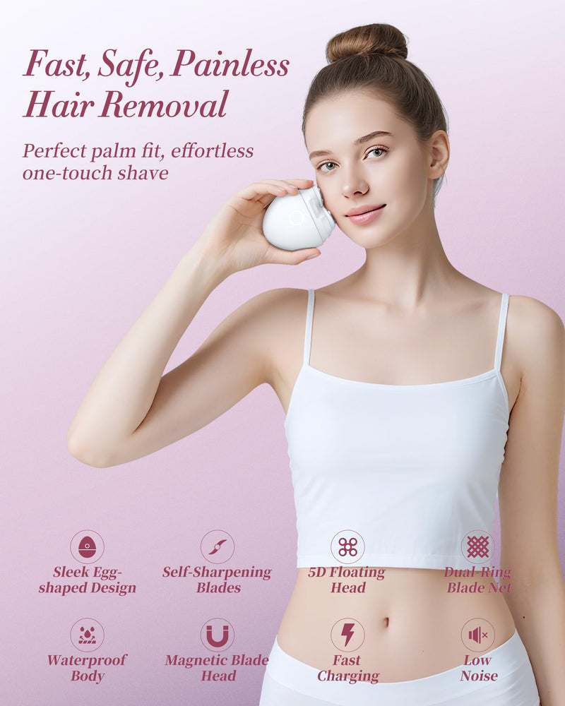 [Australia] - Electric Razors for Women - Magnetic 5D Floating Painless Shaver, Cordless Rechargeable Hair Remover, IPX6 Waterproof Wet Dry Shaving for Legs, Bikini, Face, Underarm, Arm (Gun, Glossy) Gun 