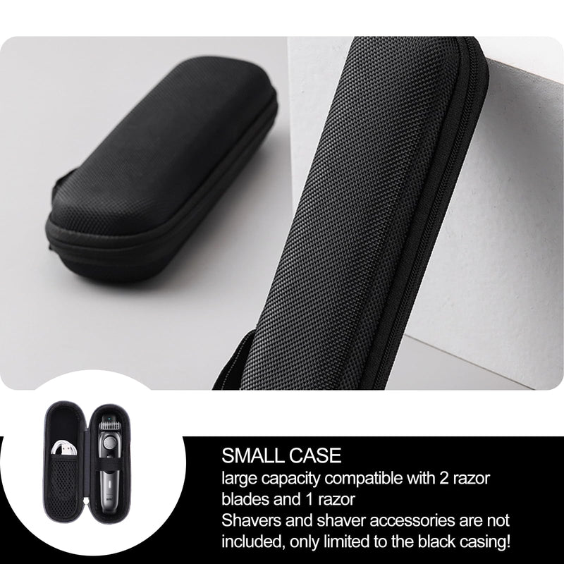 [Australia] - GUTERTOP 18 x 6.5 cm safety razor case, razor travel case, hard travel carry case for electric razors, razor carry case, carry bag for men, black 