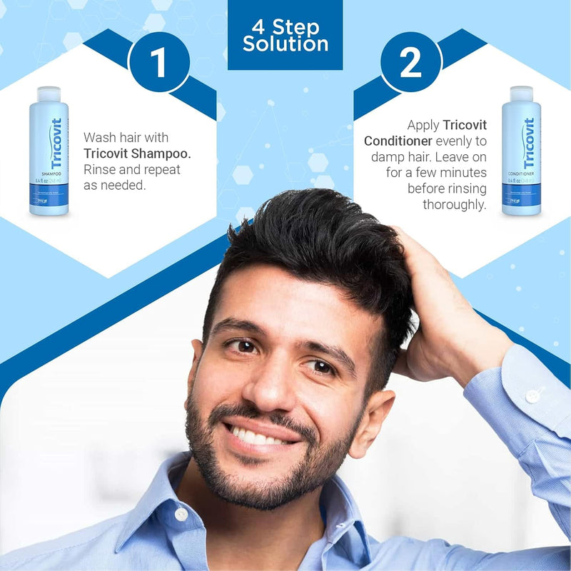 Tricovit Hair Growth Supplement - Nail & Hair Health Vitamins with Amino Acids, Minerals & Antioxidants - Dermatologist-Formulated & Gluten-Free Vitamins and Supplements for Women & Men (60 Tablets)