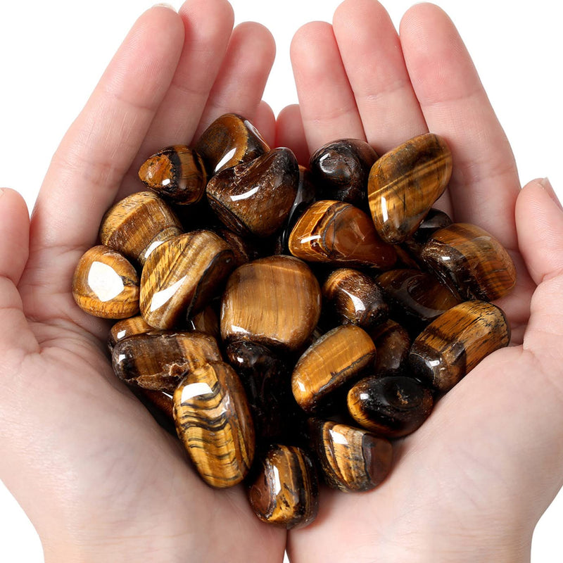 [Australia] - MAIBAOTA Tiger Eye Stones Natural Polished Tumbled Crystals Stones Rocks Energy Balance Crystal Gemstones Vase Filler Decorative Crstal Stones Brown-tiger Eye Stone 100 g 