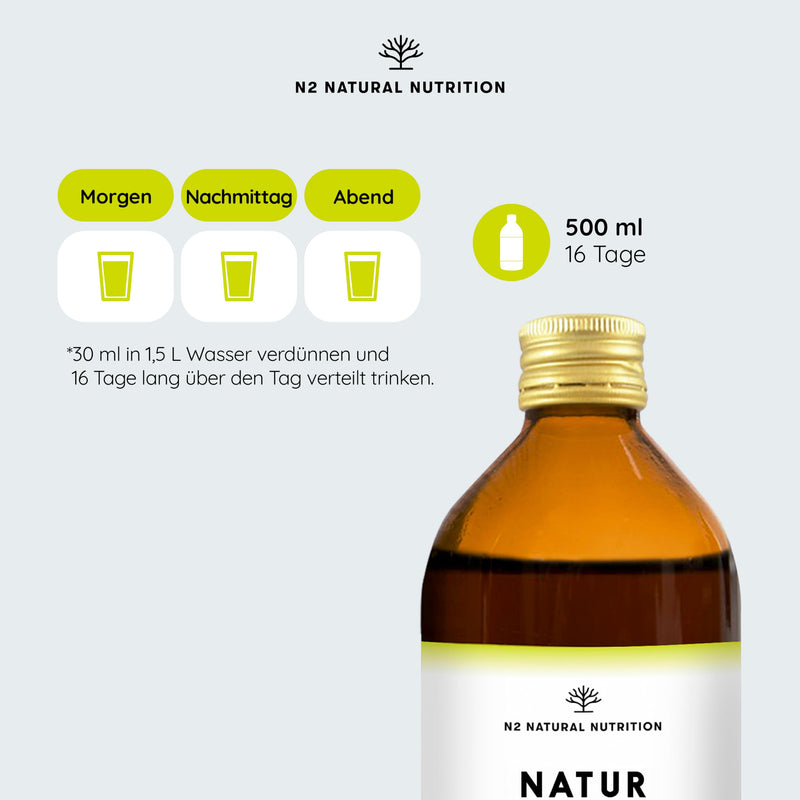 [Australia] - NATURE CLEANSER Liquid 500ml 12 highly efficient natural plants | Natural & Body Detox & Green Tea Guarana Papaya Dandelion Orthosiphon Vegan N2 Natural Nutrition 500 ml (Pack of 1) 