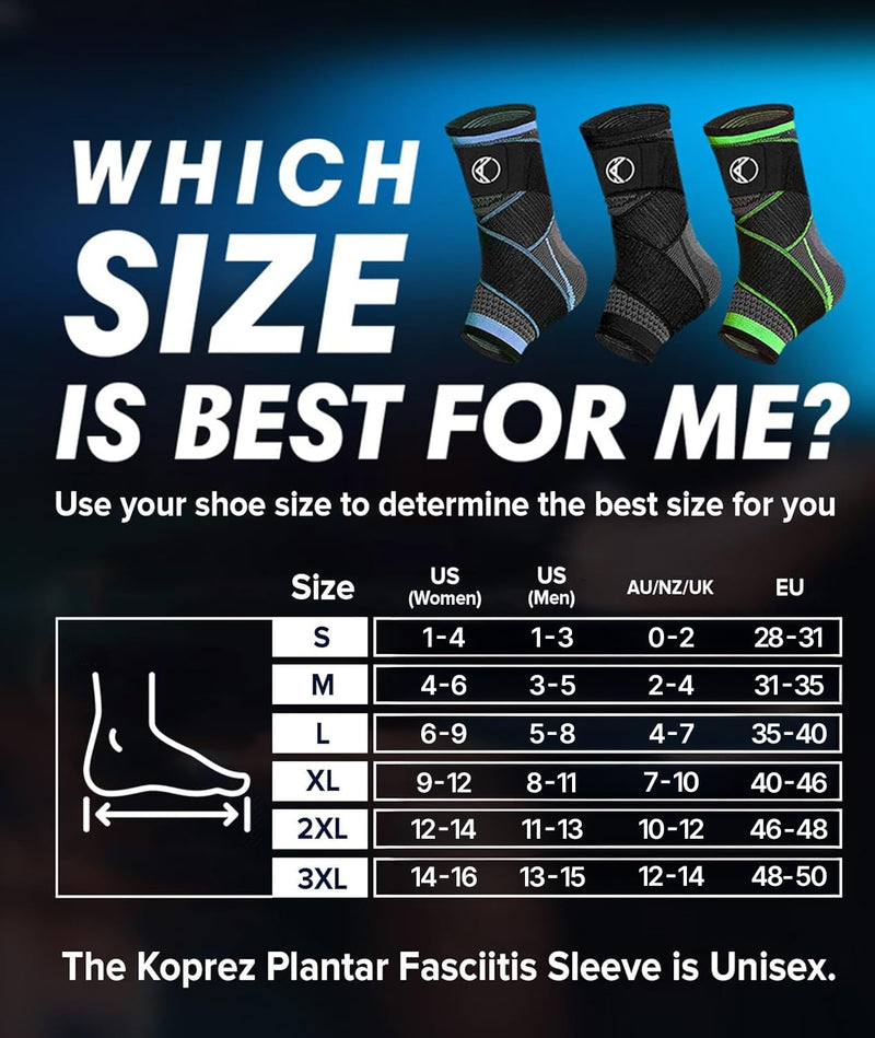 [Australia] - Plantar Fasciitis Sleeve - Plantar Fasciitis Relief, Plantar Fasciitis Socks, Ankle Compression Sleeve, Ankle Support for Women, Plantar Fasciitis Brace, Ankle Sleeve, Ankle Support Men Large Black 1 