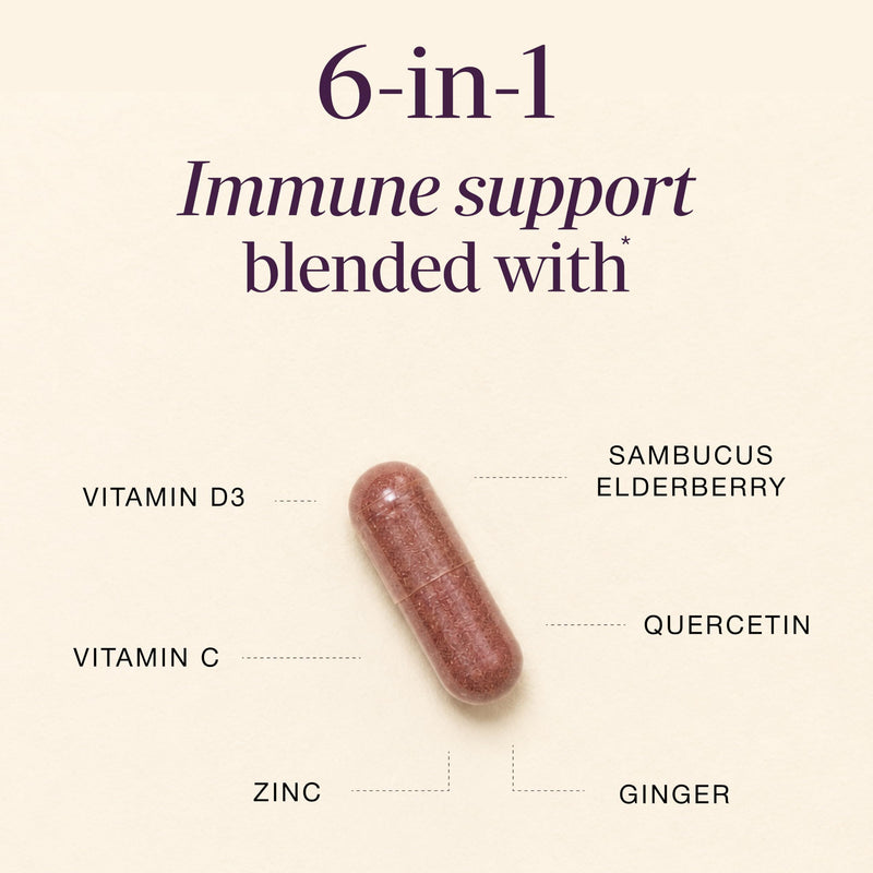 Elderberry Vitamin C and Zinc Capsules with D3 and Quercetin, 360 Count | 6-in-1 Immune Support Supplements For Adults, Sambucus Extract Zink Ginger USA Made in NSF GMP Certified Facility By Sandhu's 120 Count (Pack of 3)