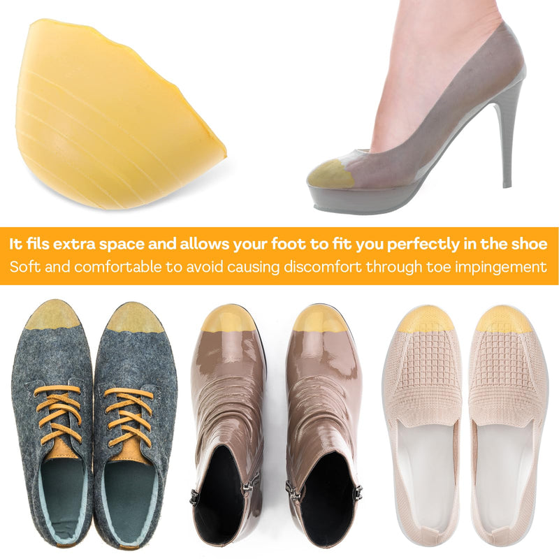 [Australia] - Gjinxi 3 pairs of toe filler inserts, adjustable toe filler, front shoe filler, toe cushion for shoes that are too large, shoe size reducer for women, men, high heels, suit shoes, casual flats (skin colour), skin colour 