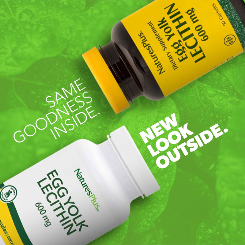 [Australia] - Natures Plus - Egg Yolk Lecithin 600 mg, 180 Vegetarian Capsules 