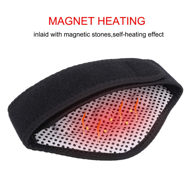 [Australia] - ITODA neck warmer, self-heating neck bandage, magnetic therapy neck support, winter neck protection, neck brace, neck bandage, heat protection, neck bandage with Velcro fastener, neck heating pad, neck pain, black 