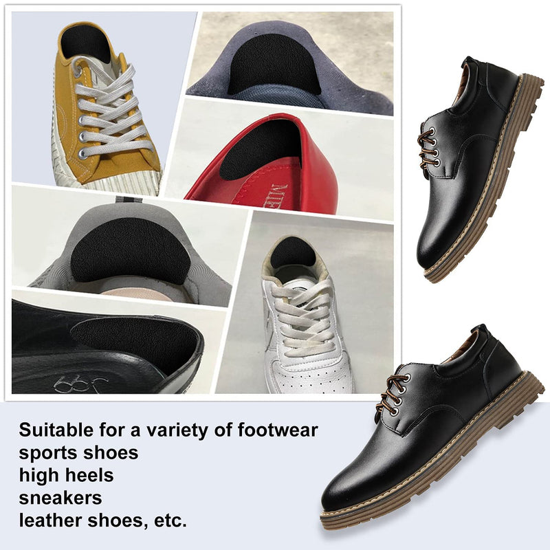 [Australia] - Shoe Heel Repair, 4 Pairs Self-Adhesive Inside Shoe Patches Kit for Repair Holes 4 Pair Black 