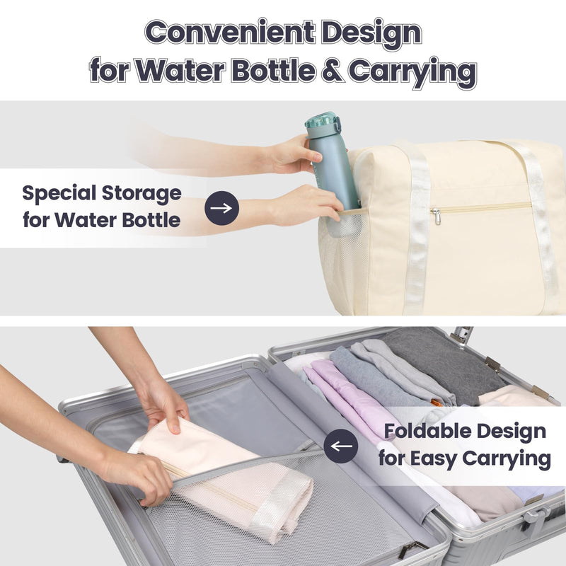 Cambond Spirit Airlines Personal Item Bag 18x14x8 Inch Bundle with Compression Packing Cubes for Travel Women