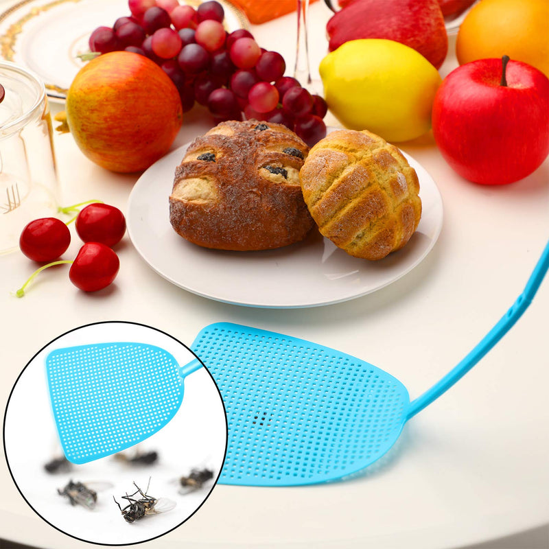 [Australia] - Boao 10 Pieces Fly Swatter, Colorful Strong Flexible Manual Fly Swat Set Plastic Durable Fly Swatter 