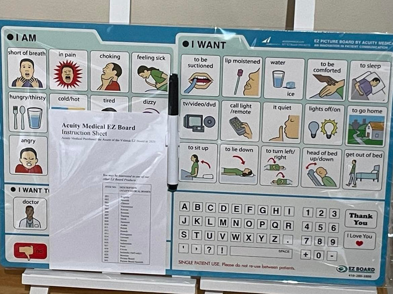 [Australia] - Vidatak EZ Board for Patient Communication Board, Picture Symbol Board 
