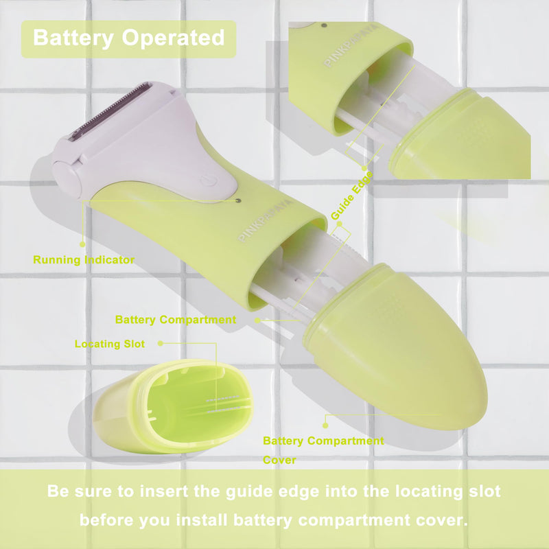 Electric Razors for Women & Bikini Trimmer-Waterproof Cordless for Shower,Travel | Hypoallergenic Foil Shaver for Legs,Underarms,Bikini Line,Wet/Dry.OliveDrab/iuy6 Green White