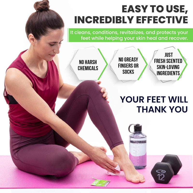 Athlete’s Foot Antifungal (14-Wipes), Tolnaftate 1%, Alcohol-Free, Skin-Repairing Formula with Emollients, Eucalyptus & Menthol, Treats & Prevents Athlete’s Foot, Jock Itch & Ringworm. Box 14