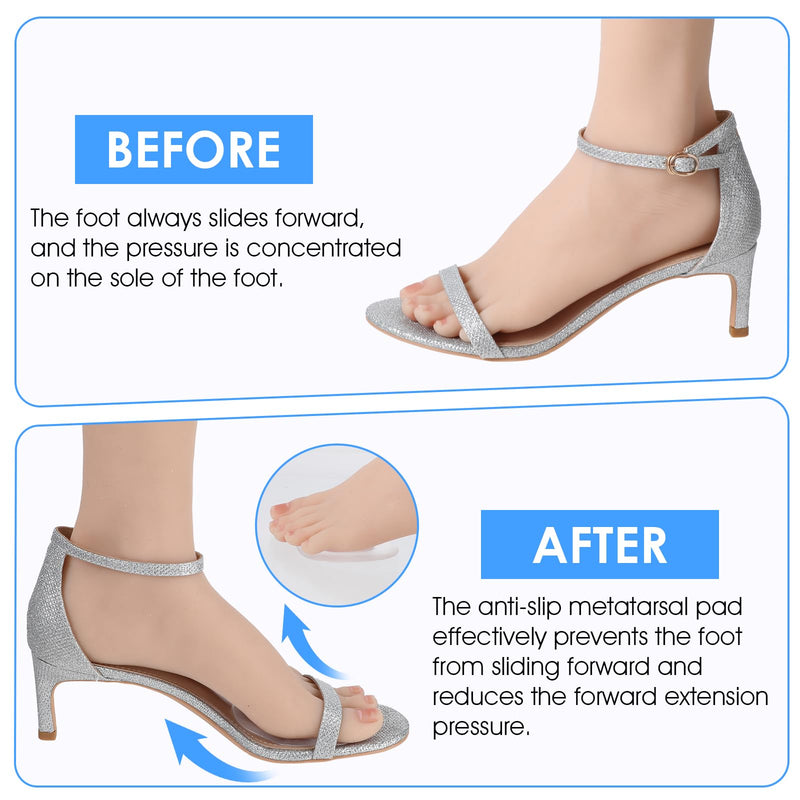 [Australia] - Pack of 8 Metatarsal Pads Gel Foot Pads Foot Pads Forefoot Pads Forefoot Pads Gel Forefoot Shoe Insoles Bunion Protection Foot Bunion Pad Reusable Bunion Pad Forefoot for High Heels 