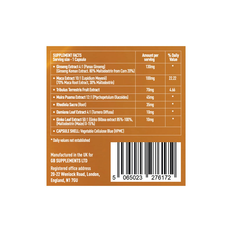 4 x 400mg NEW Advanced Formula - Ultra MAX Maximum Male Support Capsules | 400mg | 4 Capsules | High Strength Ginseng, Maca & Tribulus Blend | Stamina & Energy Support | UK Manufactured | Vegetarian