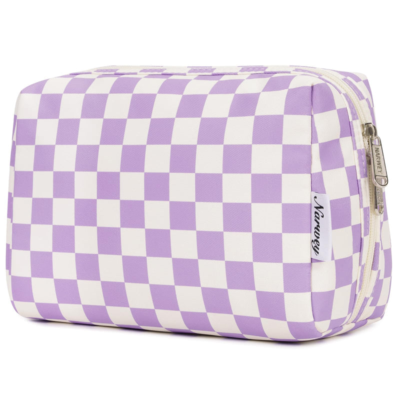 Narwey Checked Hanging Travel Toiletry Bag with Makeup Bag Travel Cosmetic Bag for Women