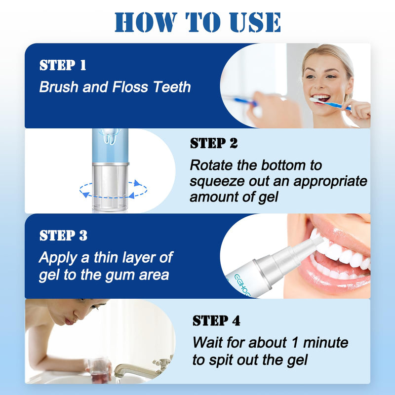 [Australia] - Neslemy™ Gum Shield Therapy Gel, Neslemy Gum Gel, Dentizen Gum Therapy Gel, Teeth Whitening Essence Pen, Gum Instant Treatment Gel, pack of 3 A 