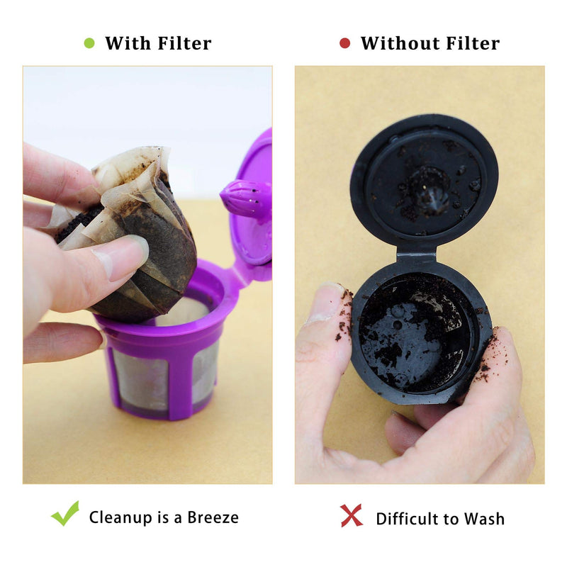[Australia] - Disposable Coffee Filters, 100 Counts Coffee Filter Paper for Keurig Brewers Single Serve 1.0 and 2.0, Compatible with Reusable K Cup Filter, White White 100 Count 