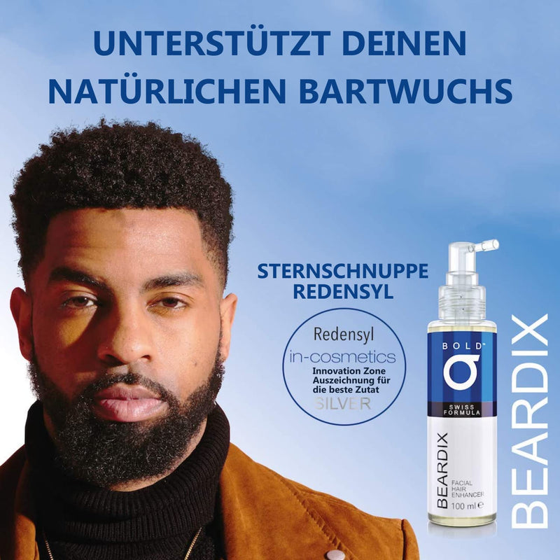 [Australia] - BEARDIX beard growth product for men with sparse beard growth - professional beard serum for stronger beard growth with award-winning active ingredient Redensyl - proven effect for more beard growth - 100ml 