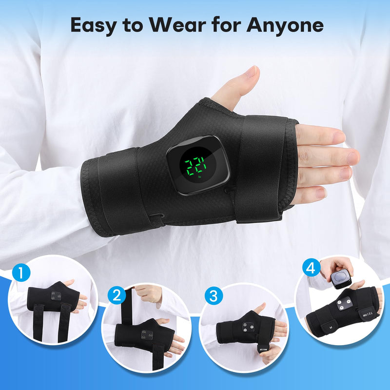 Heated Wrist Wrap for Right Hand, Heated Wrist Brace for Men Woman