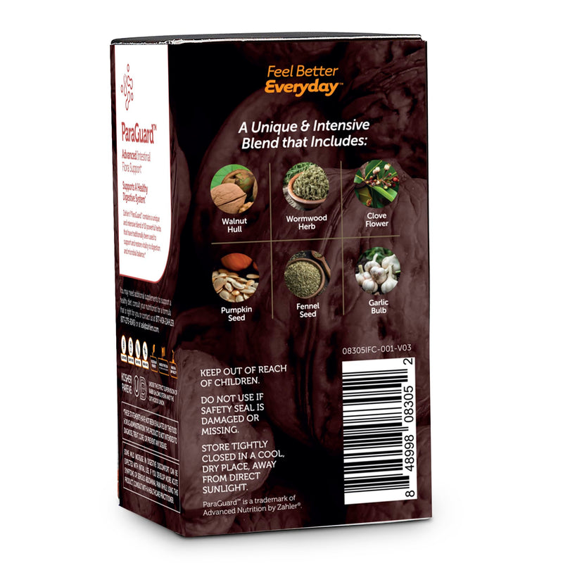 [Australia] - Zahler - ParaGuard Capsules - Gut Health Supplement - Formula has Wormwood, Garlic Bulb, Pumpkin Seed, Clove & More - Natural Support for Humans - Certified Kosher 30 count 30 Count (Pack of 1) 