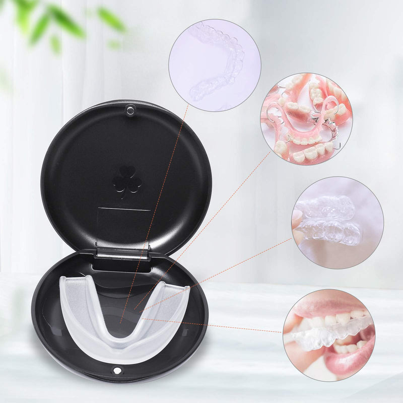 [Australia] - Retainer Cases,Solid Orthodontic Retainer Case (Black) Black 