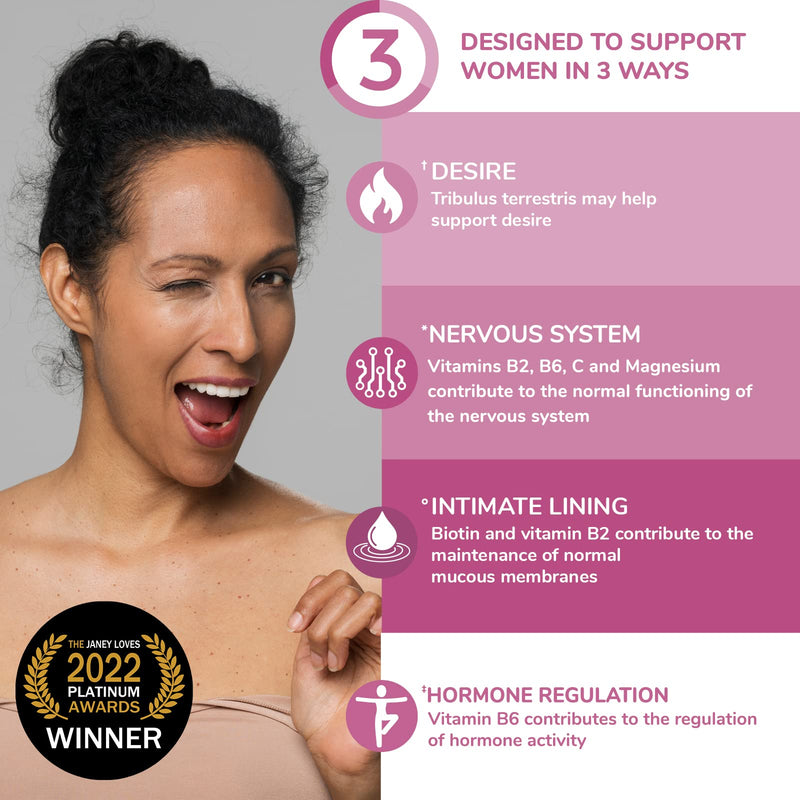 Health & Her Intimacy+ Multi-Nutrient Support for Women - Women's Desire Supplement with Maca Root, Tribulus Terrestris and Sea Buckthorn - 2 Month Supply - 120 Vegan Tablets 60 count (Pack of 2)