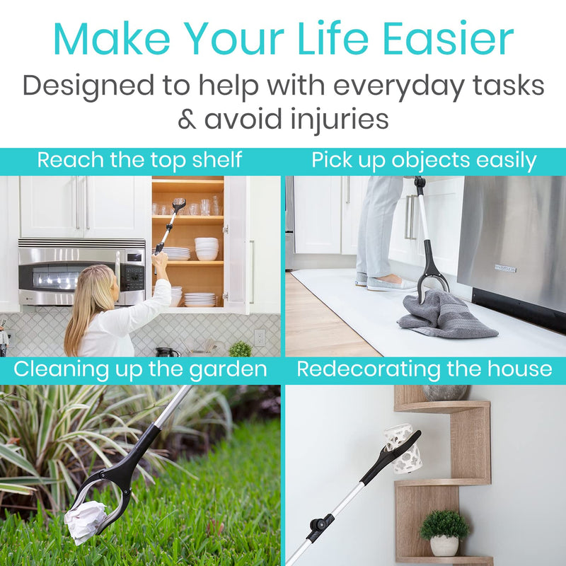[Australia] - Vive 32" Grabber Reacher Tool - Foldable Pickup Stick with Rotating Jaw & Sensitive Trigger - Heavy Duty Mobility Grip Hand Aid - Extra Reach Extender Claw for Seniors, Elderly, Handicap 1 