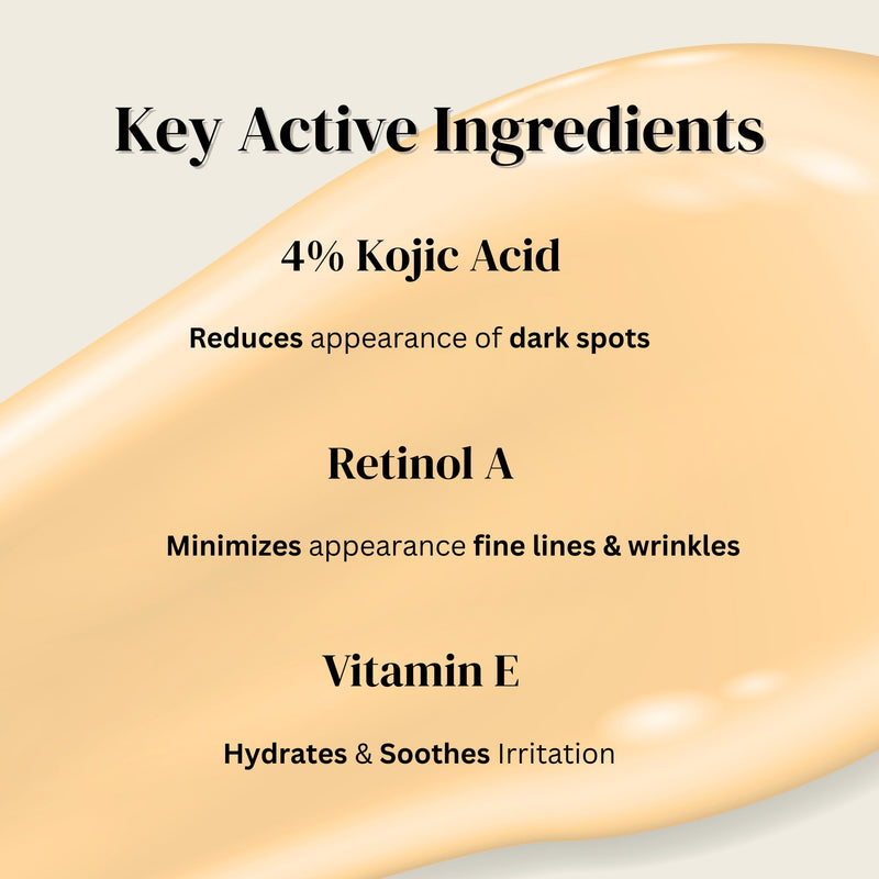 Kojic Acid Face Cream for Dark Spots, Retinol A & Vitamin E Dark Spot Treatment for Women - Anti-Aging & Even Skin Tone – Natural Kojic Acid Cream for Women, 3.4 Oz - 2 Pack 3.4 Ounce (Pack of 2)