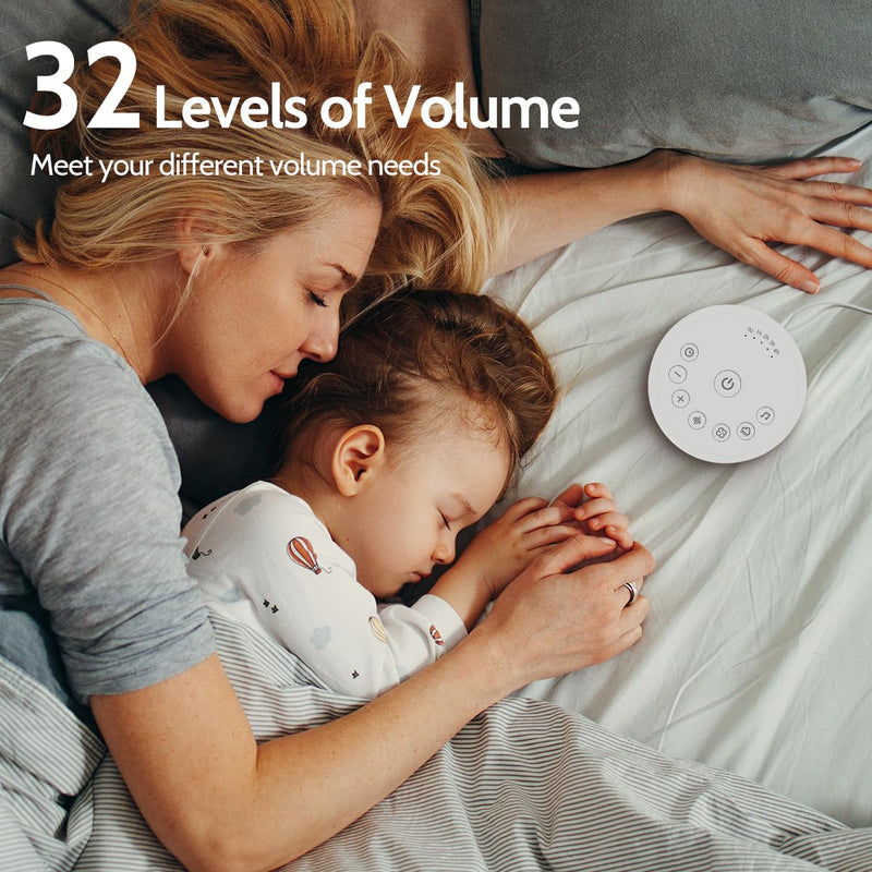 [Australia] - Sound Machines Sleep White Noise Machine with 25 Soothing Sounds 32 Volume Levels 5 Timers and 4 Sound Categories and Memory Function for Kids Adults and Home 