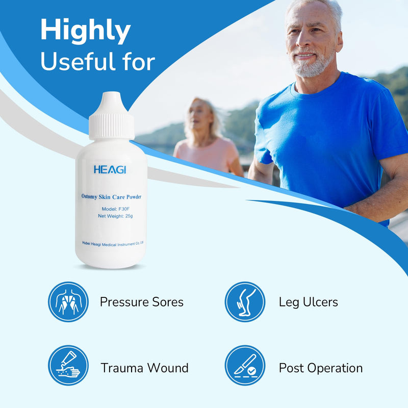 [Australia] - Heagied Stoma Powder, Skin Barrier Protection Ostomy Powder Supplies, Stoma Adhesive Powder, Ostomy Skin Care Powder, Ostomy Supplies(25g) 