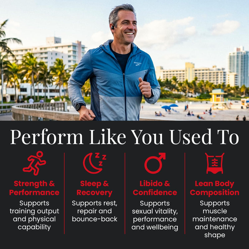 High Strength Testosterone Supplements for Men - Patented Tesnor®, Shilajit, Ashwagandha & Zinc - 9 Science-Backed Ingredients - 1430mg per Serving - Made in UK - 30-Day Supply - His Prime