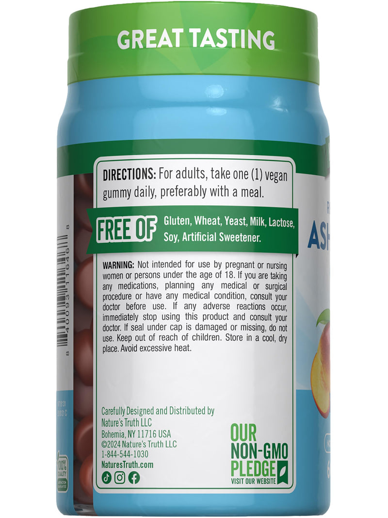 [Australia] - Nature's Truth Ashwagandha Gummies | 60 Tropical Flavor Gummies | Vegan, Non-GMO, & Gluten Free Supplement 