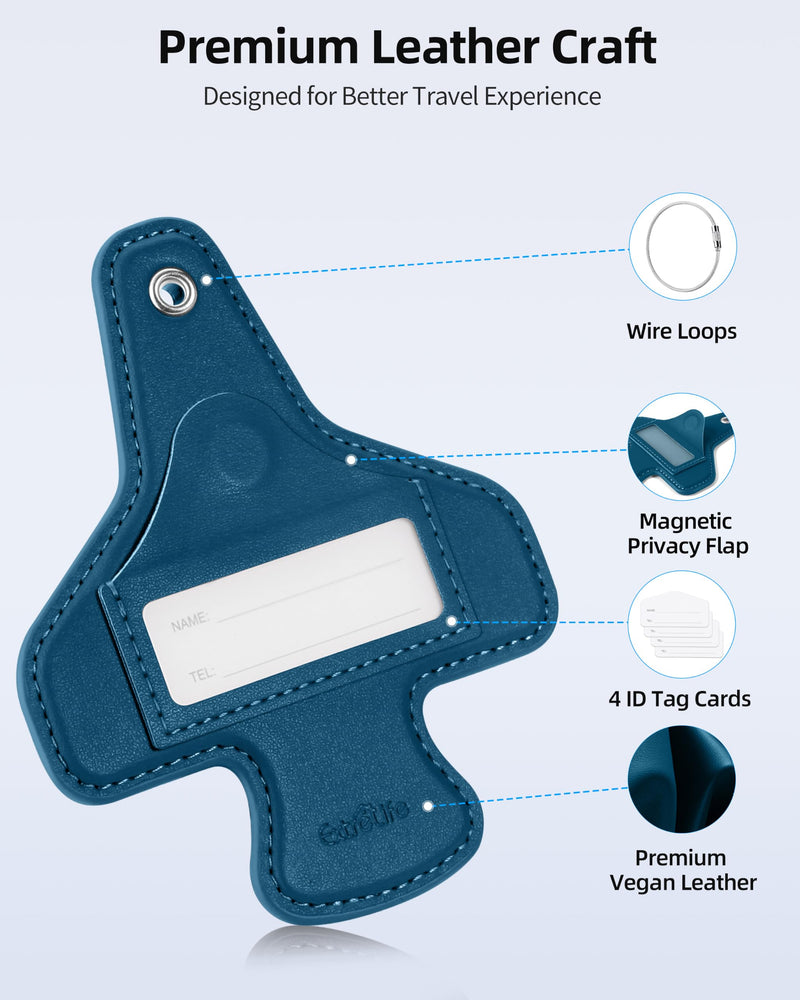Luggage Tag, Built-in Smart Bluetooth Tracker, Plane Travel Essentials | Item Finder Compatible with Apple Find My (iOS) & Google Find Hub (Android) for Luggage, Bag and More, Rechargeable, Black