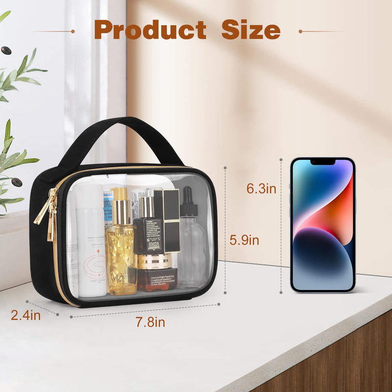 TSA Approved Toiletry Bag Clear Makeup Bags 3Pack +Large Weekender Bag for Women with Shoe Compartment for Travel Gym Camping