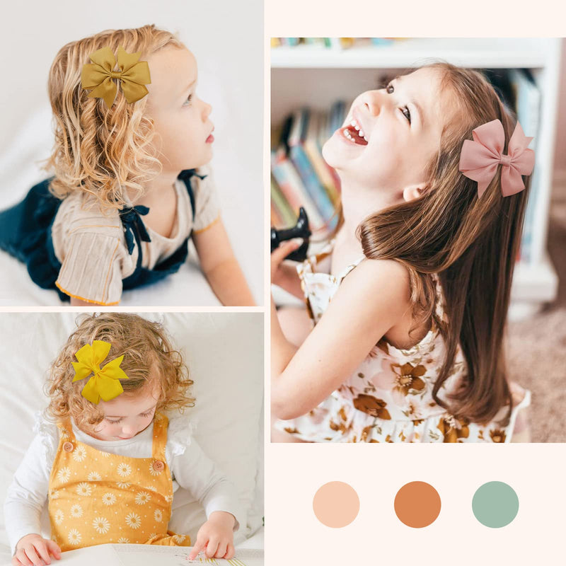[Australia] - 40PCS 3 Inch Hair Bows for Girls Grosgrain Ribbon Toddler Accessories with Alligator Clip Bow Baby Kids Teens Color(1-40) 40Pcs 