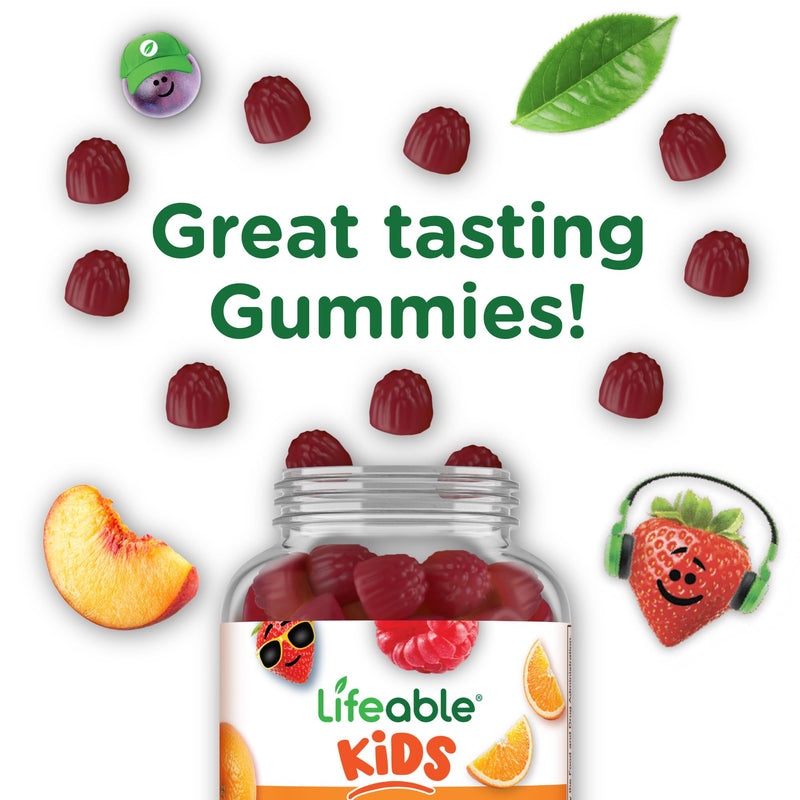 Lifeable Sugar Free Kids Biotin Gummies | 5000mcg | Great Tasting Biotin Supplement | Biotin Gummies for Hair Growth, Skin and Nail Health | Hair Vitamins for Kids, Boys, Girls | 90 Gummies