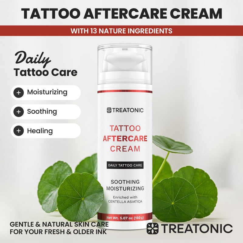 [Australia] - Tattoo Aftercare Cream for Soothing & Moisturizing: Healing & Soothing Aftercare Lotion for Microneedling, Microblading & Piercing - Tattoo Skin Care for New & Old Tattoos - 5 oz / 150ml 150 g 