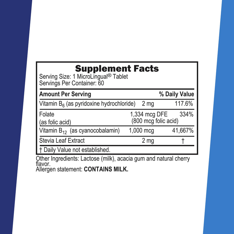 Superior Source No Shot Vitamin B-12 Cyanocobalamin 1000 mcg, B-6, Folic Acid 800 mcg - Support Brain & Heart Health - Aids Natural Energy Levels - 60 Sublingual Dissolving Tablets | Sublingual Formula with B-12 Cyanocobalamin, B-6 and Folic Acid Suppo...