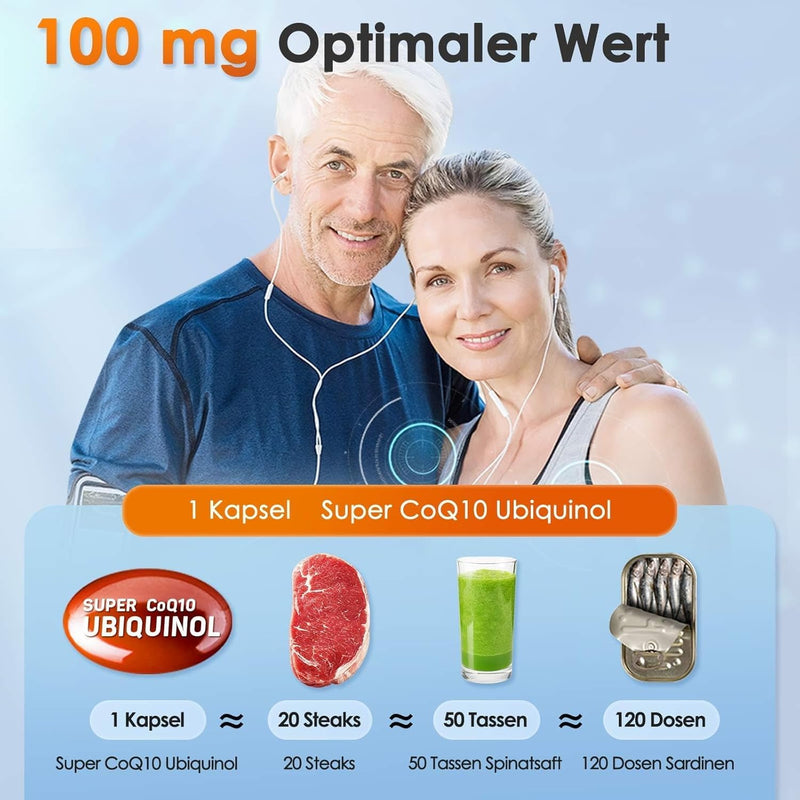 [Australia] - Coenzyme Q10 100 mg 60 capsules Q10 from natural yeast fermentation Capsules CoQ10 laboratory tested with certificate for 2 months (60 capsules) 60 pieces (pack of 1) 