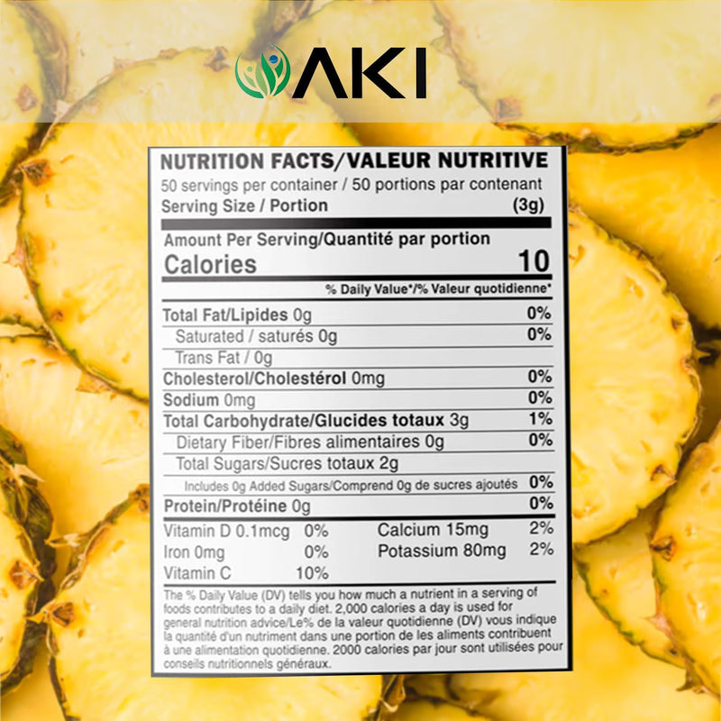 Pineapple Powder - Rich in Vitamin C, Raw & Rich in Nutrients - 5.29oz/150g