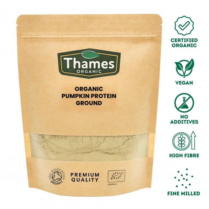 Thames Organic Organic Pumpkin Protein Ground | Plant-Based | Vegan | Gluten-Free | Nutrient-Rich Superfood 1kg