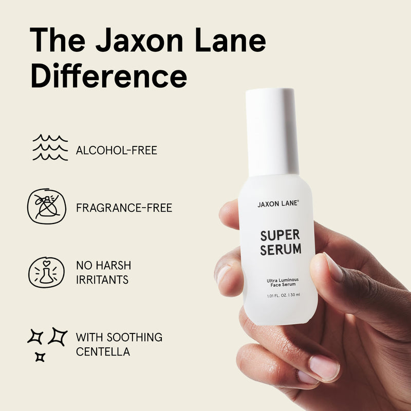 JAXON LANE Super Serum Korean Face Serum for Men, 1 Pack | Vitamin C, Niacinamide, Hyaluronic Acid & Antioxidants Help Improve Uneven Texture & Dull-Looking Skin with Daily Skincare 1 Fl Oz (Pack of 1)