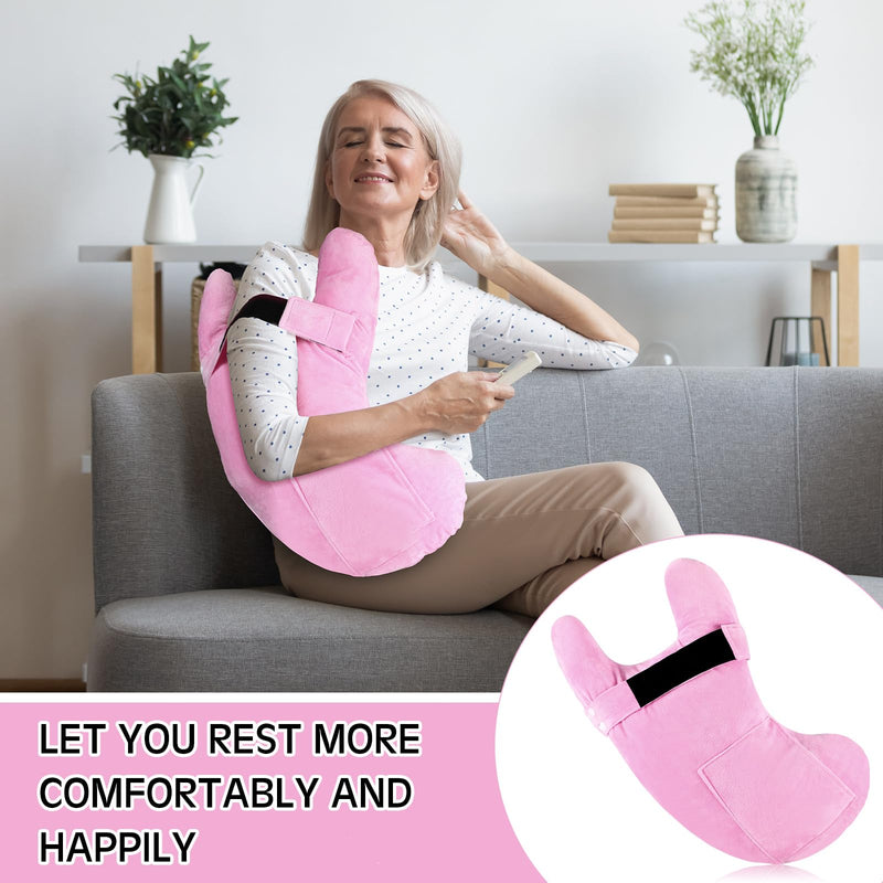 [Australia] - TrelaCo Post Shoulder Surgery Pillow with Pocket, Rotator Cuff Pillow Pain Relief for Sleeping, After Shoulder Surgery Must Haves for Arm Pressure Relief(Pink) Pink 