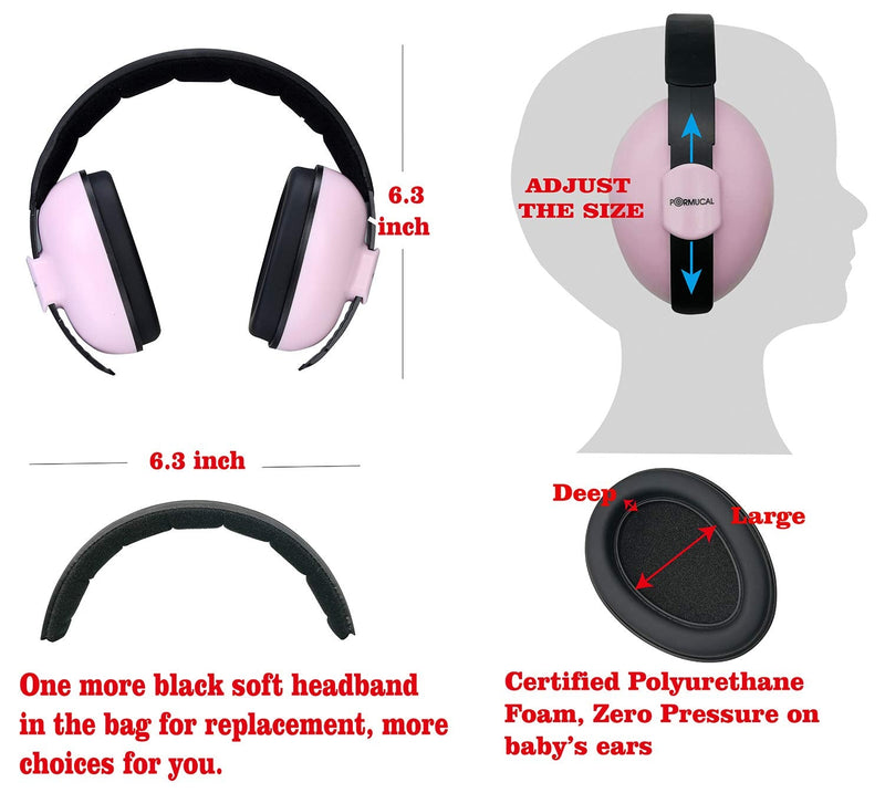 [Australia] - Baby Ear Protection For Babies For 3 Months To 2+ Years Noise Reduction Ear Muffs For Infant And Toddlers. Pink 