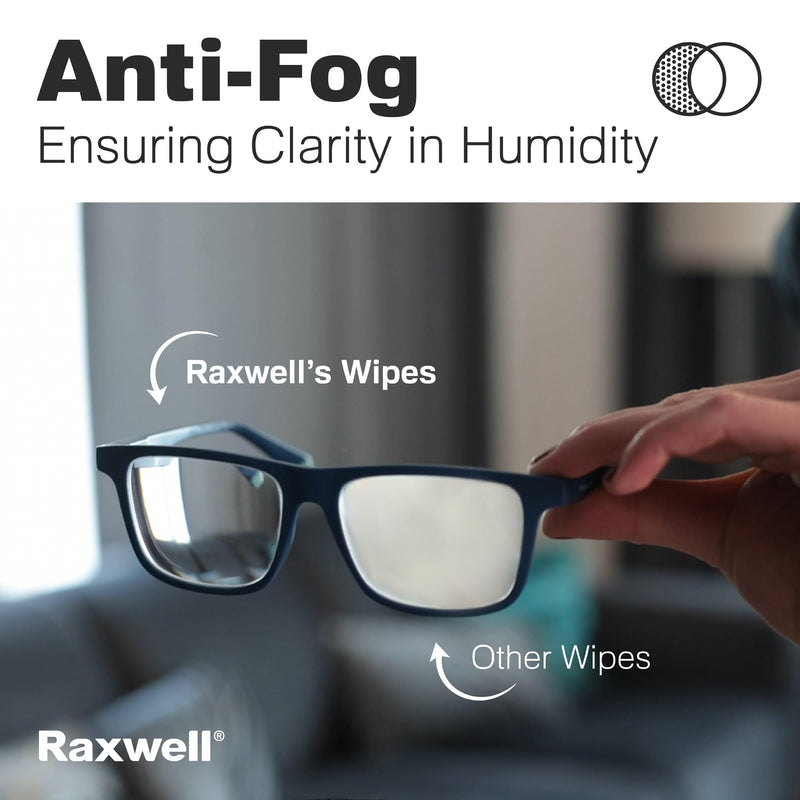[Australia] - Anti-Fog Wipes for Glasses, Lightly Pre-Moistened, 100 Count, Streak-Free Glasses & Screen Cleaner Wipes. Safe for All Lenses, Eyeglass, Sunglasses, Phone, Camera Lens Individually Wrapped for Travel 