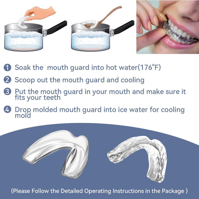 [Australia] - Kids Mouthguard for Teeth Grinding, Pack of 8 Moldable Kids Mouth Guards for Clenching Teeth, Sport Athletic, Whitening Tray 