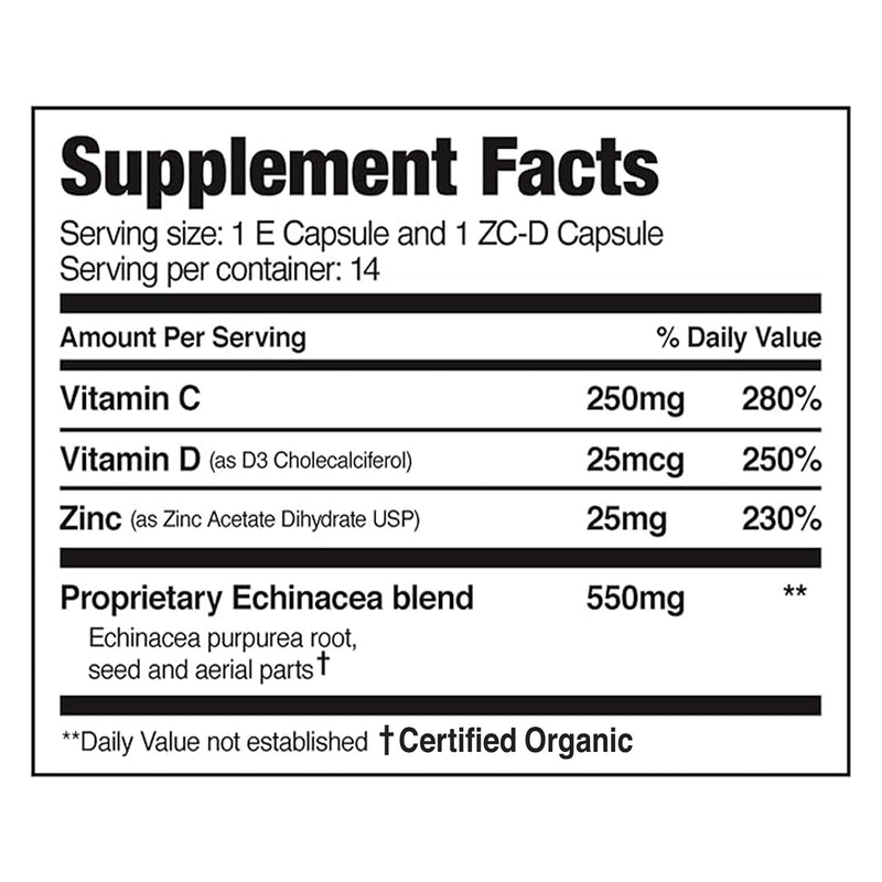 [Australia] - EZC Pak+D 5-Day Tapered Immune System Booster - Vitamin Immune Support Supplement, Echinacea, Zinc, Vitamin C, & Vitamin D, Immune System Support, Immune Boosters for Adults 1 Count (Pack of 1) 