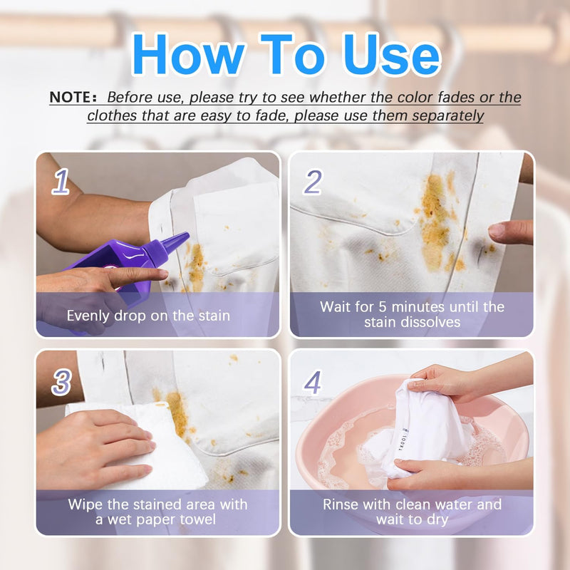 [Australia] - Laundry Stain Remover,Active Enzyme Clothing Stain Remover, Clothes Stain Remover for Clothes，Clothes Oil Stain Remover, Enzyme Stain Remover, Stubborn Stains Cleaner，Oil Stain Remover (240ml) 