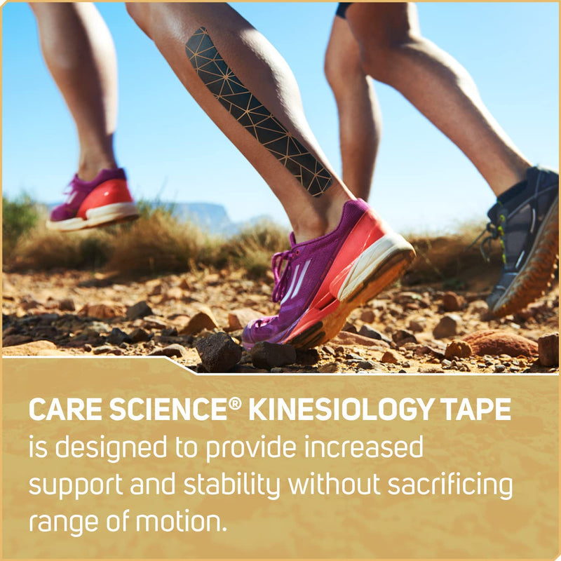 [Australia] - Care Science Waterproof Kinesiology Tape, 40 ct Precut Strips (2 Rolls), Copper Infused | Water Resistant Strips, Elastic Athletic Tape for Sports & Weightlifting, Muscle Strain Relief & Joint Support 