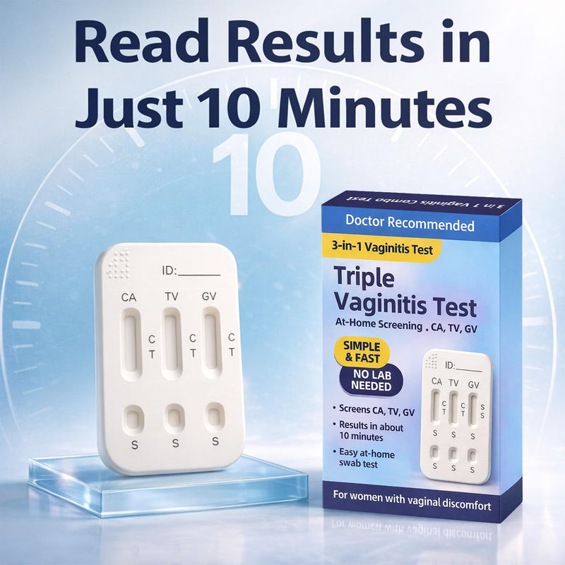 3-in-1 Vaginitis Self-Test Kit for Women – Vaginal Infection Test at-Home Check for Common Discomfort Clues – Fast, Simple Results – 1 Test
